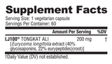NutraBio Tongkat Ali (LJ100) 200mg